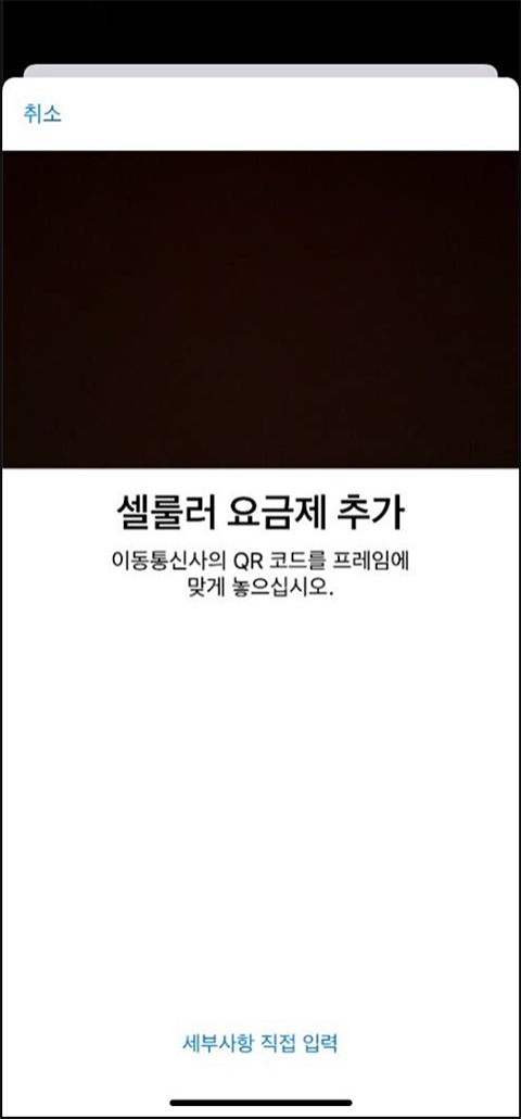 애플 iPhone 단말 eSIM 발급방법 : 4.카메라 활성화