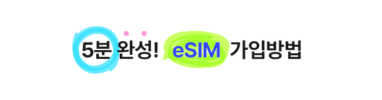 5분 완성! eSIM 가입방법