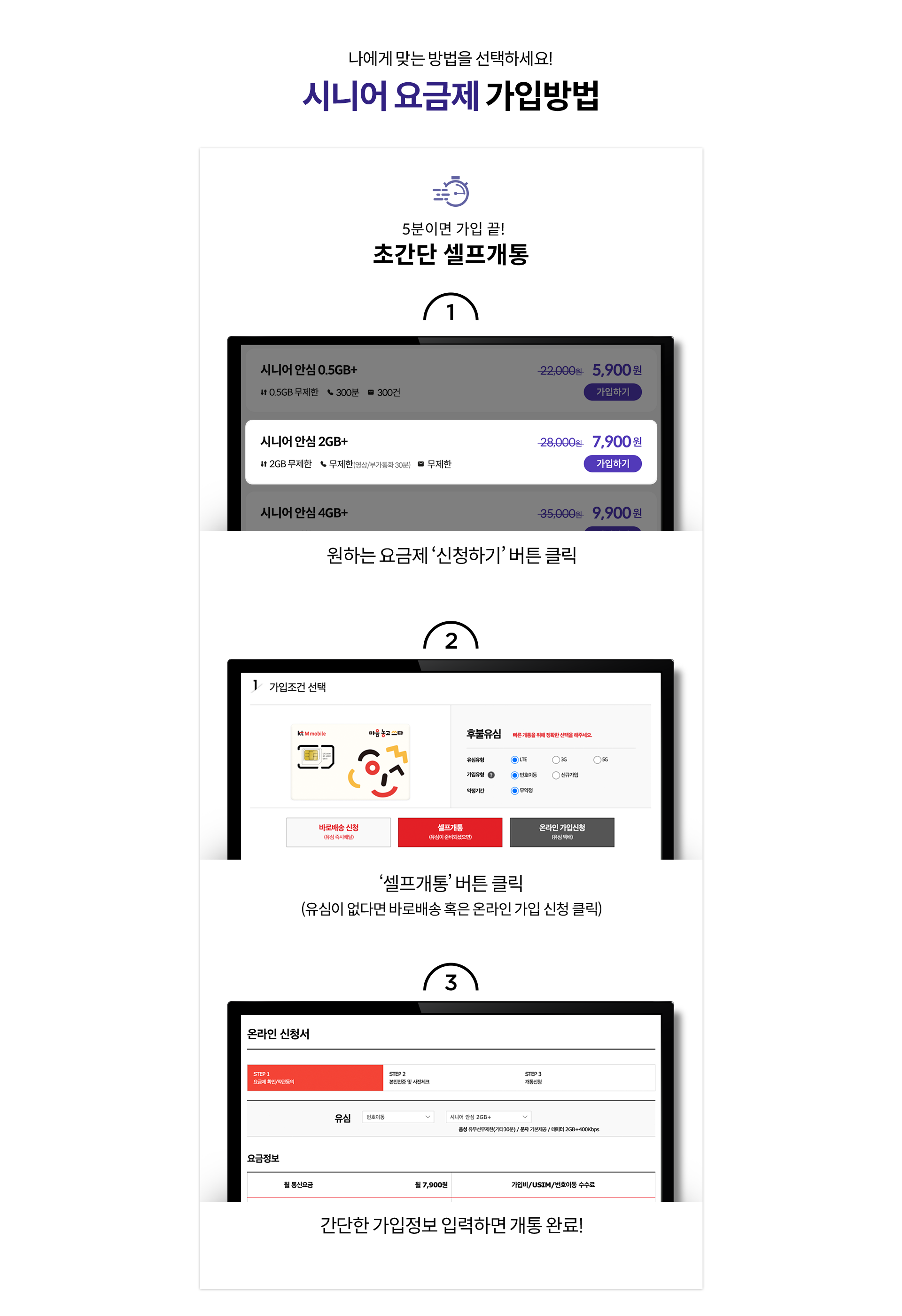 시니어 요금제 가입방법