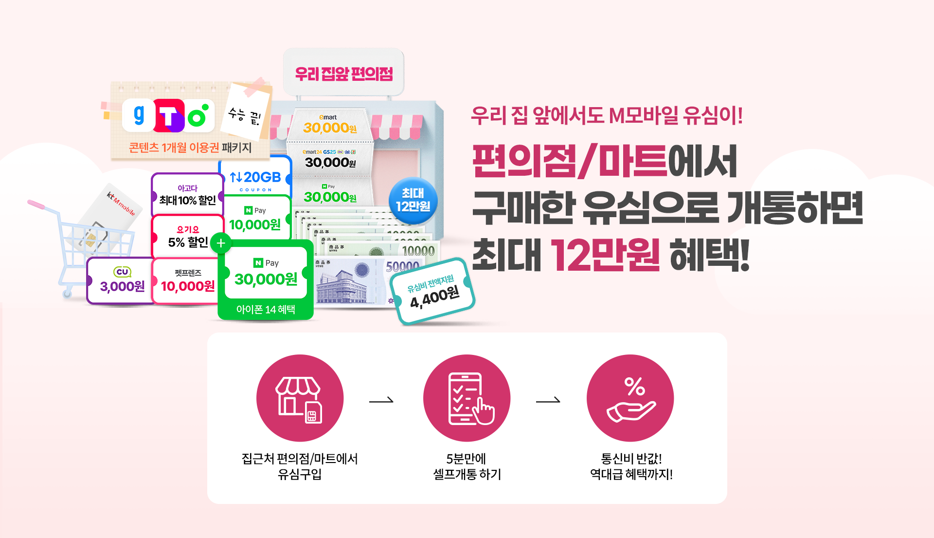 우리집앞에서도 M모바일 유심이!