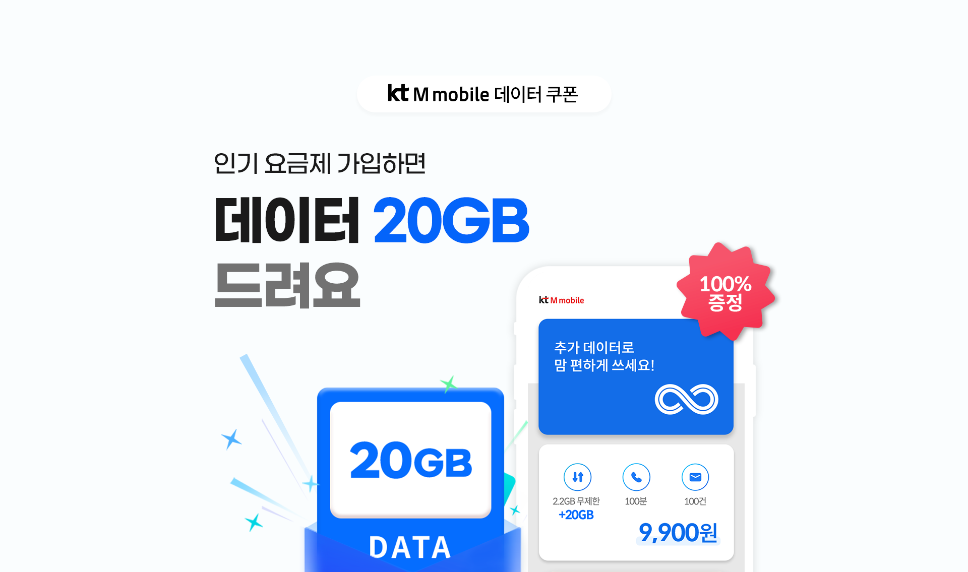 kt M mobile 데이터 쿠폰