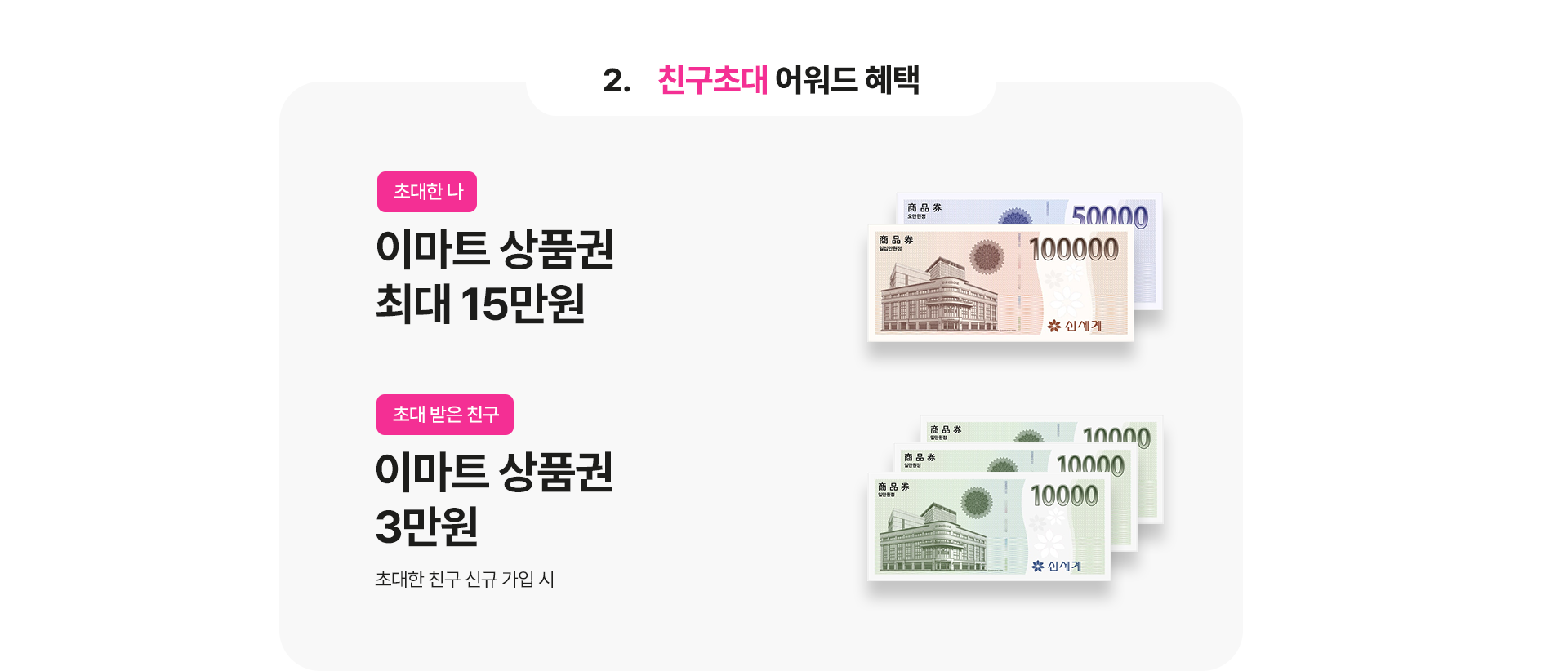 2. 친구초대 어워드 혜택