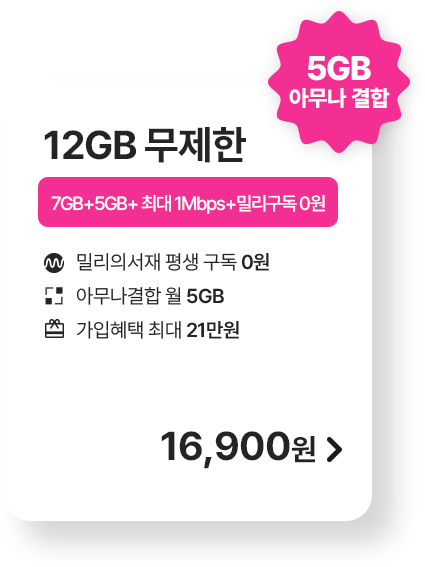 모두다 맘껏 7GB+(밀리의 서재 FREE)