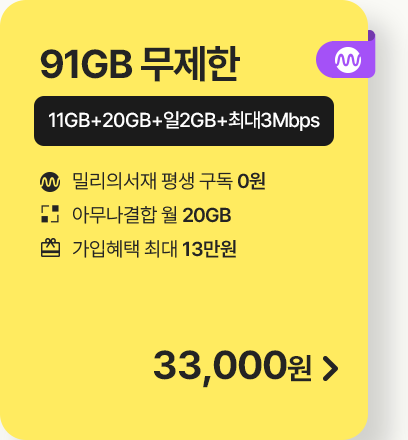 91GB 무제한