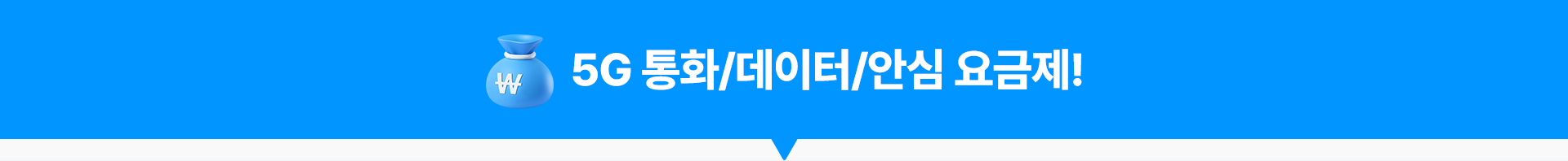 5G 통화/데이터/안심 요금제!