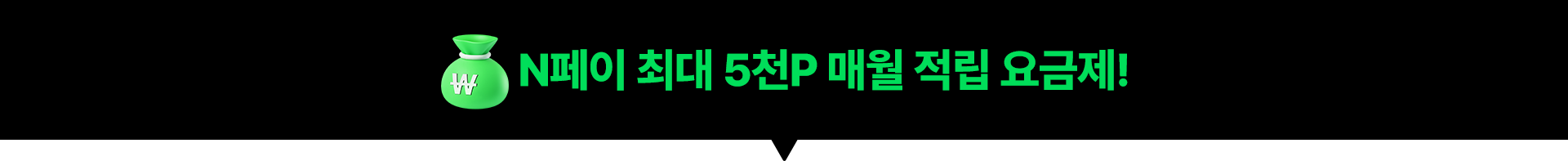 N페이 최대 5천P 매월 적립 요금제!